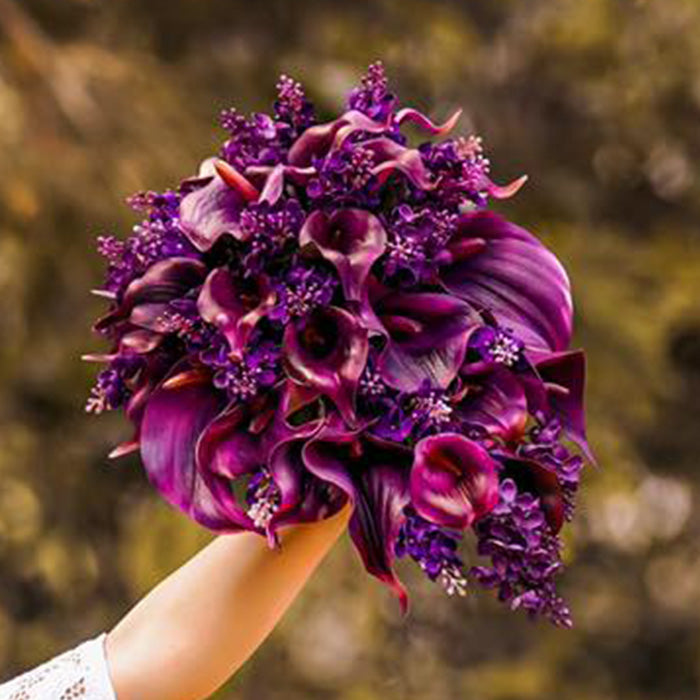 Violet Color Bridal Bouquet