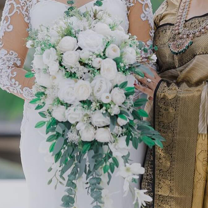 Beautiful white bridal bouquet